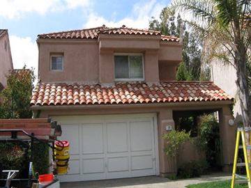 After roof cleaning result on a tile roof